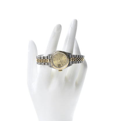 Rolex Stainless Steel 18K Yellow Gold 26mm Oyster Perpetual Datejust Watch Champagne 79173 2 of 6