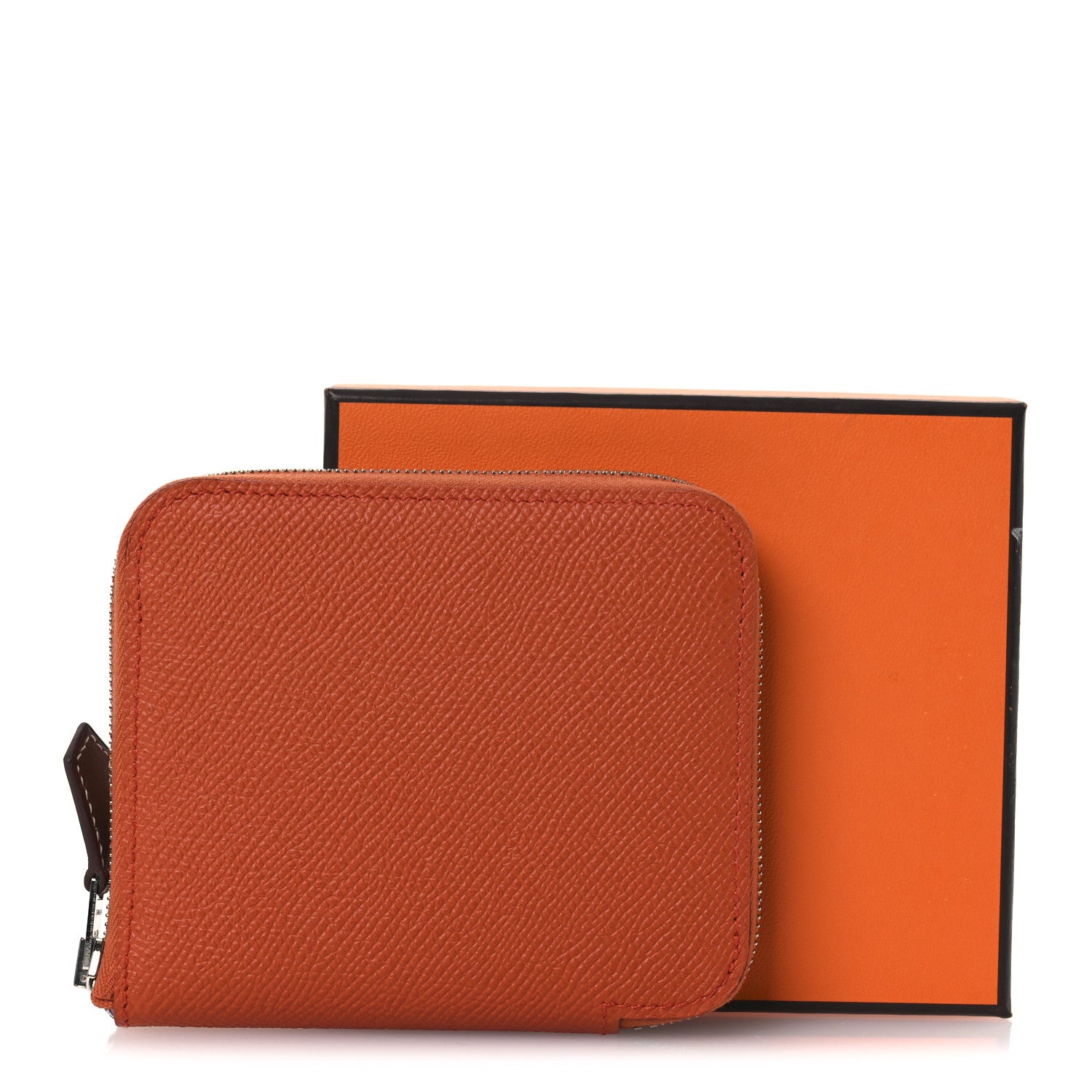 Hermes Epsom Silk'In Compact Wallet Terre Battue 8 of 8