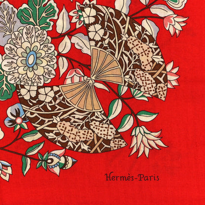 Hermes Cashmere Silk Fleurs et Papillons de Tissus Shawl 140 2 of 5