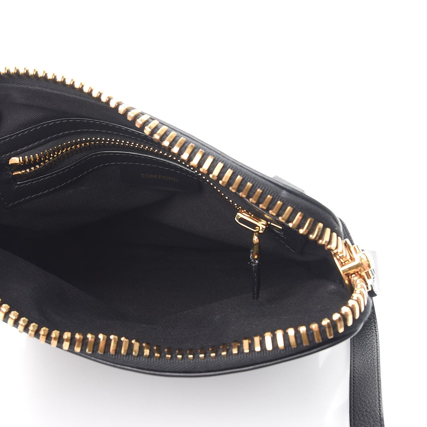 Calfskin Triple Zip Crossbody Bag Black