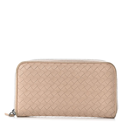 Bottega Veneta Nappa Intrecciato Zip Around Wallet Mink 1 of 13