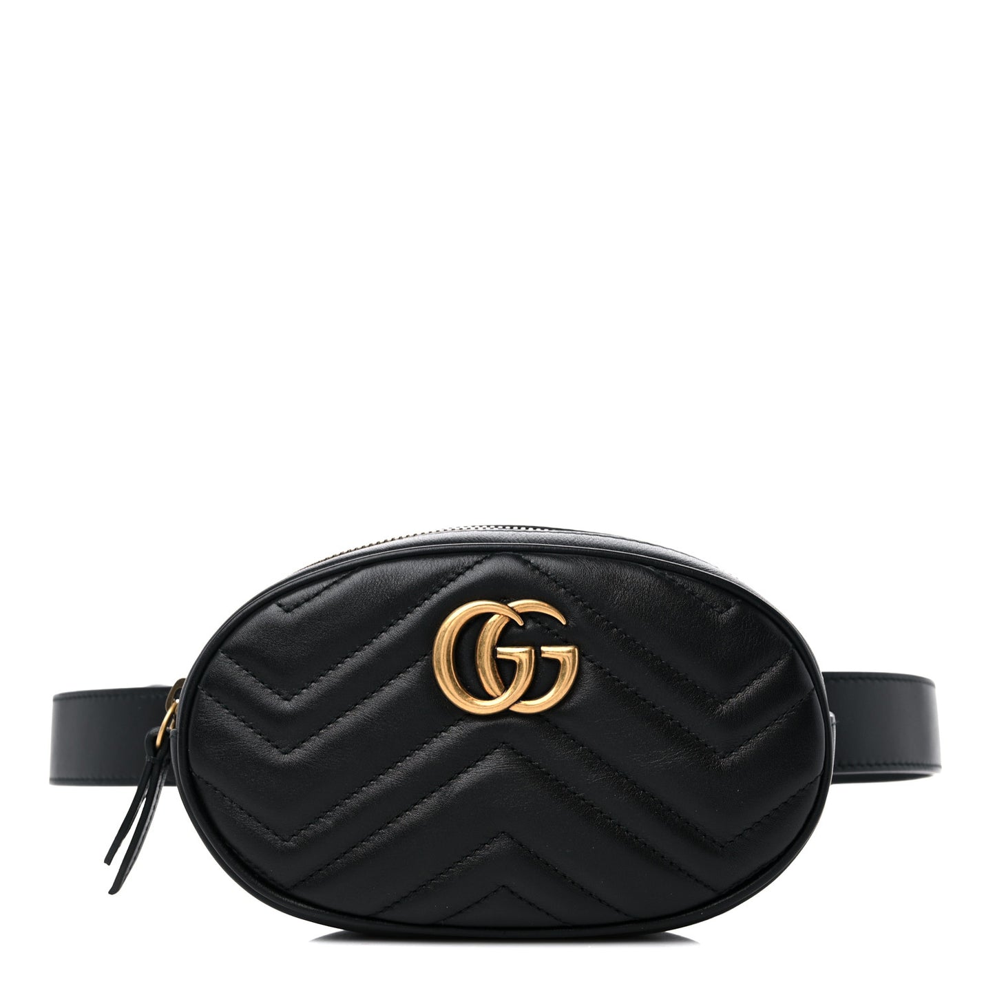 Calfskin Matelasse GG Marmont Belt Bag 95 38 Black