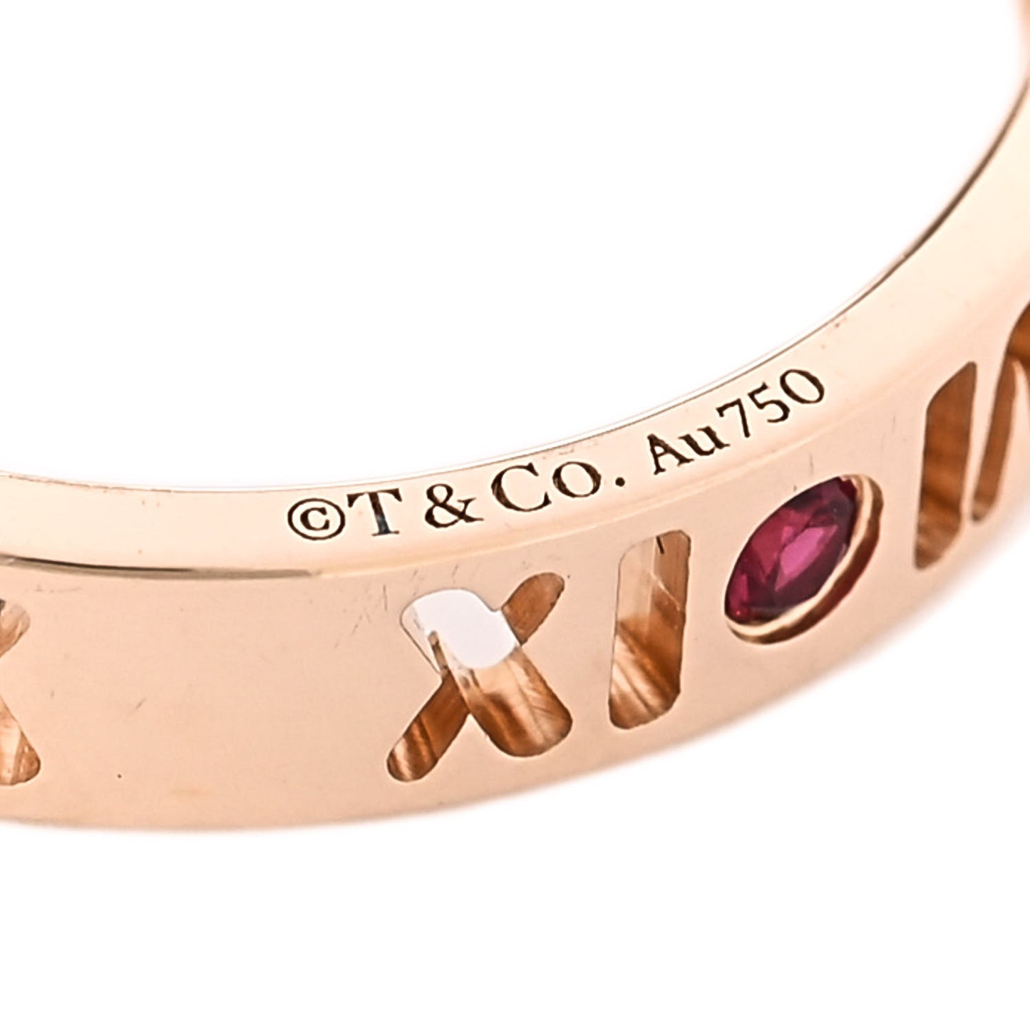 18K Rose Gold Ruby Atlas Pierced Ring 54 7