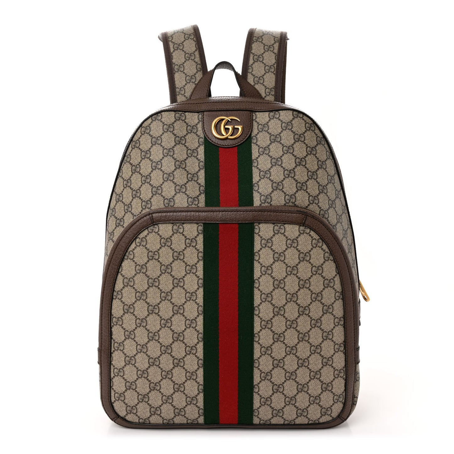 GG Supreme Monogram Medium Ophidia Day Backpack Brown
