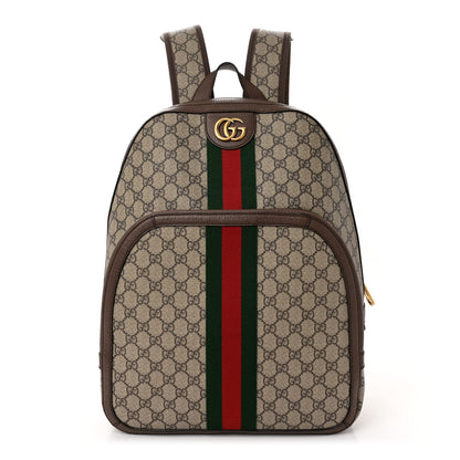 Gucci GG Supreme Monogram Medium Ophidia Day Backpack Brown 1 of 10