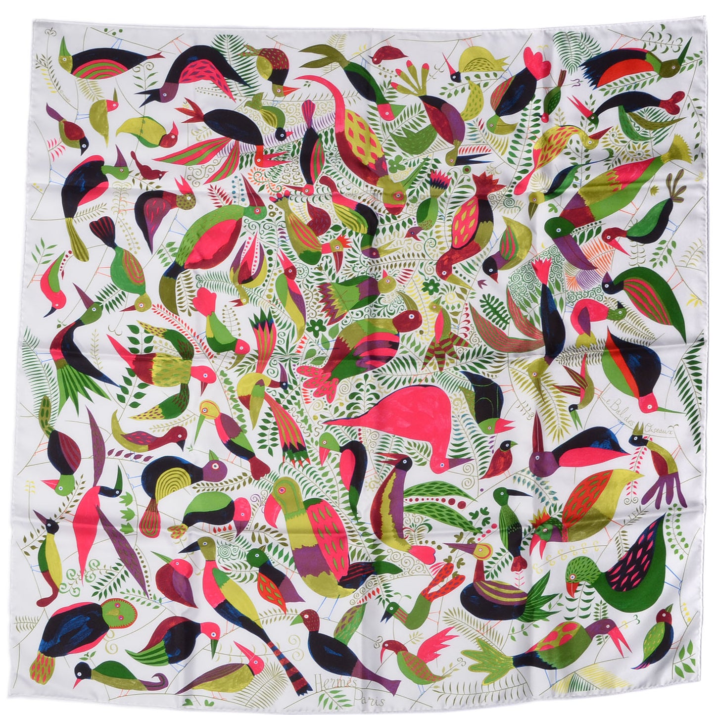 Silk Le Bal Des Oiseaux Scarf 90