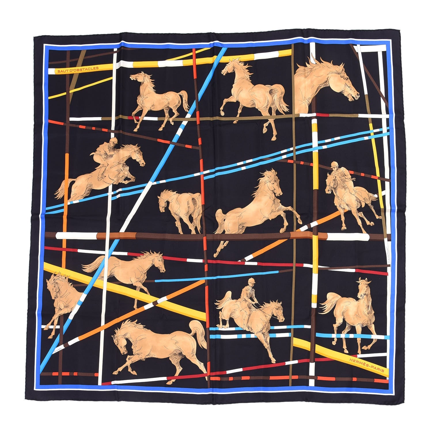 Hermes Silk Saut D’Obstacles Scarf 90 1 of 4