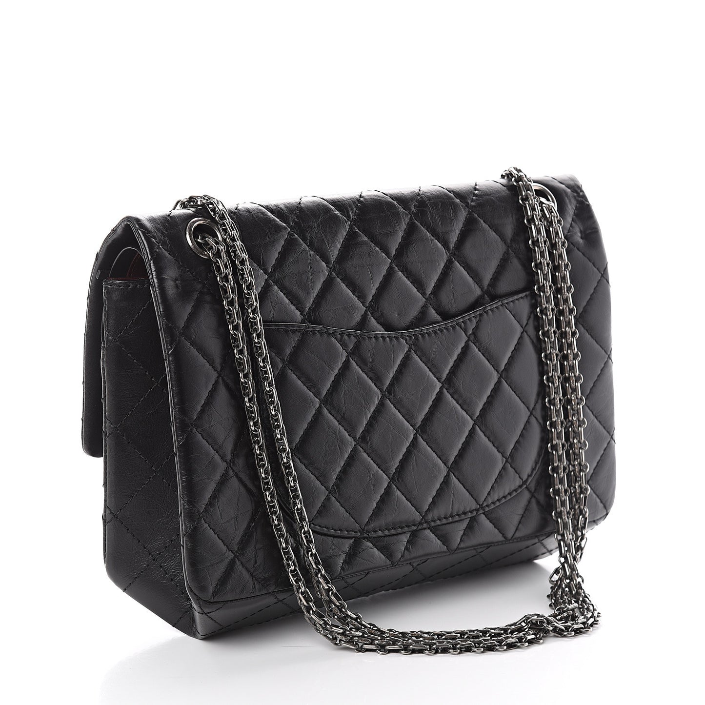 Aged Calfskin Quilted 2.55 Reissue 226 Flap Black