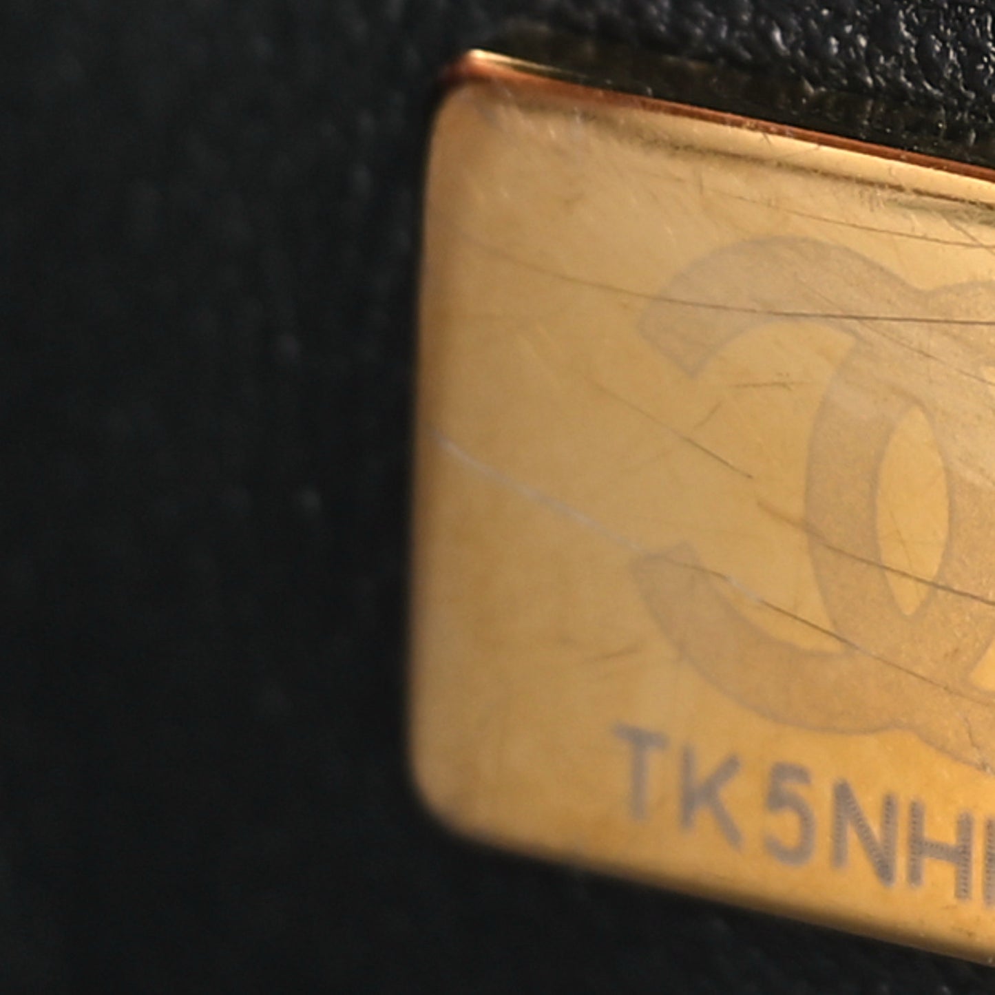 Calfskin Chevron Quilted Small Boy Flap Black