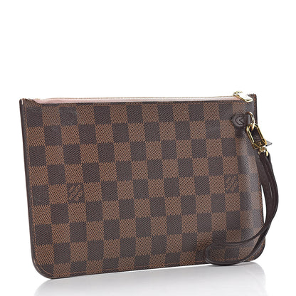 Louis Vuitton Damier Ebene Neverfull MM GM Pochette Rose Ballerine 3 of 17