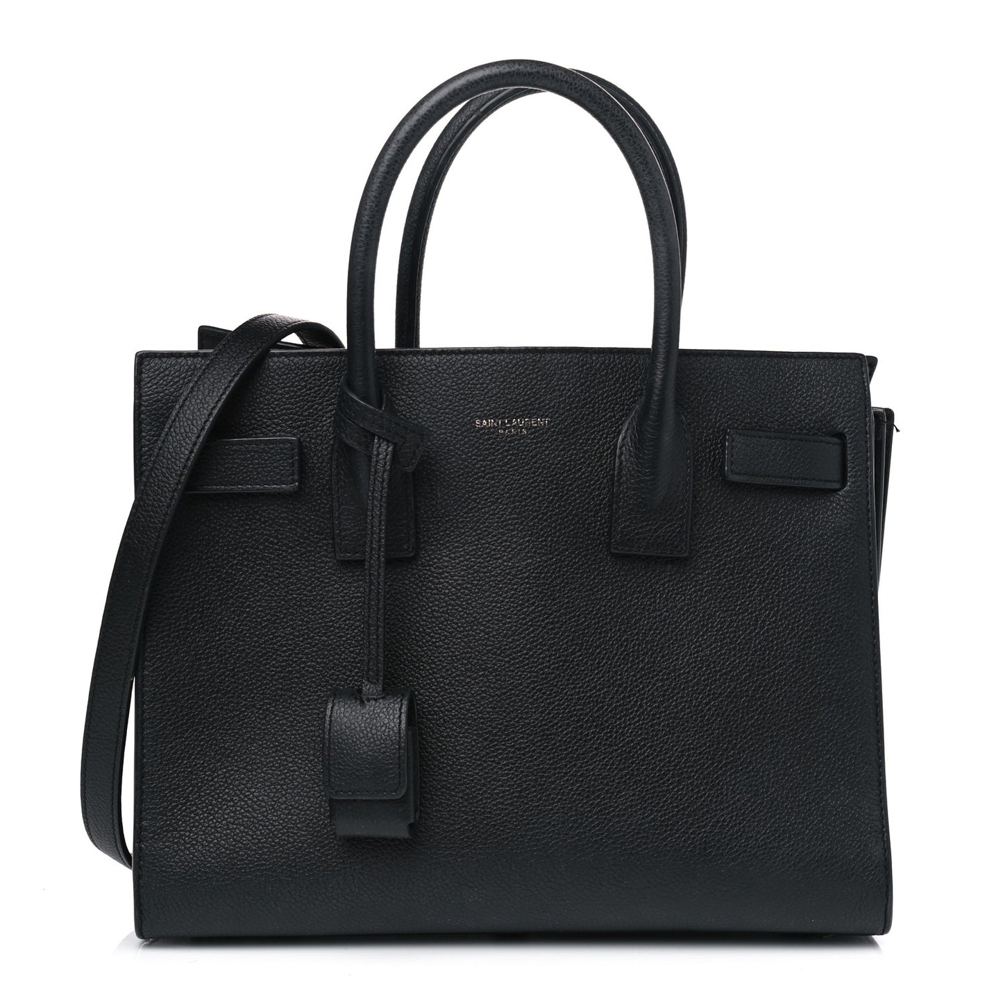 Grained Calfskin Small Sac De Jour Black