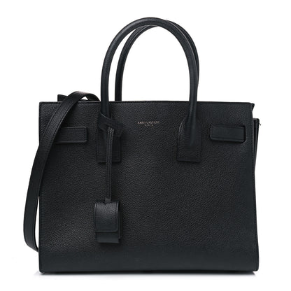 Saint Laurent Grained Calfskin Small Sac De Jour Black 2 of 10