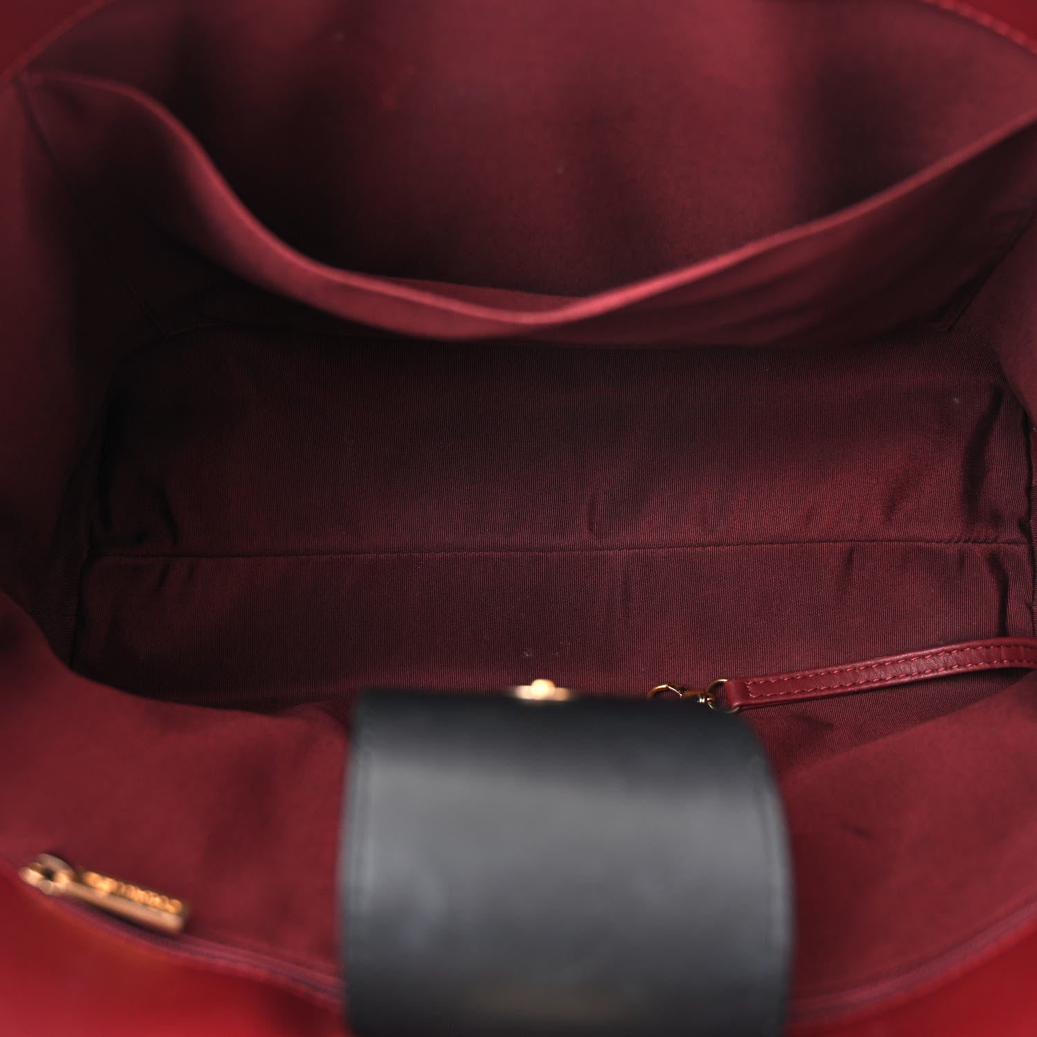 Chanel Bullskin Stitched Bi-Color Large Shopping Tote Black 5 of 12