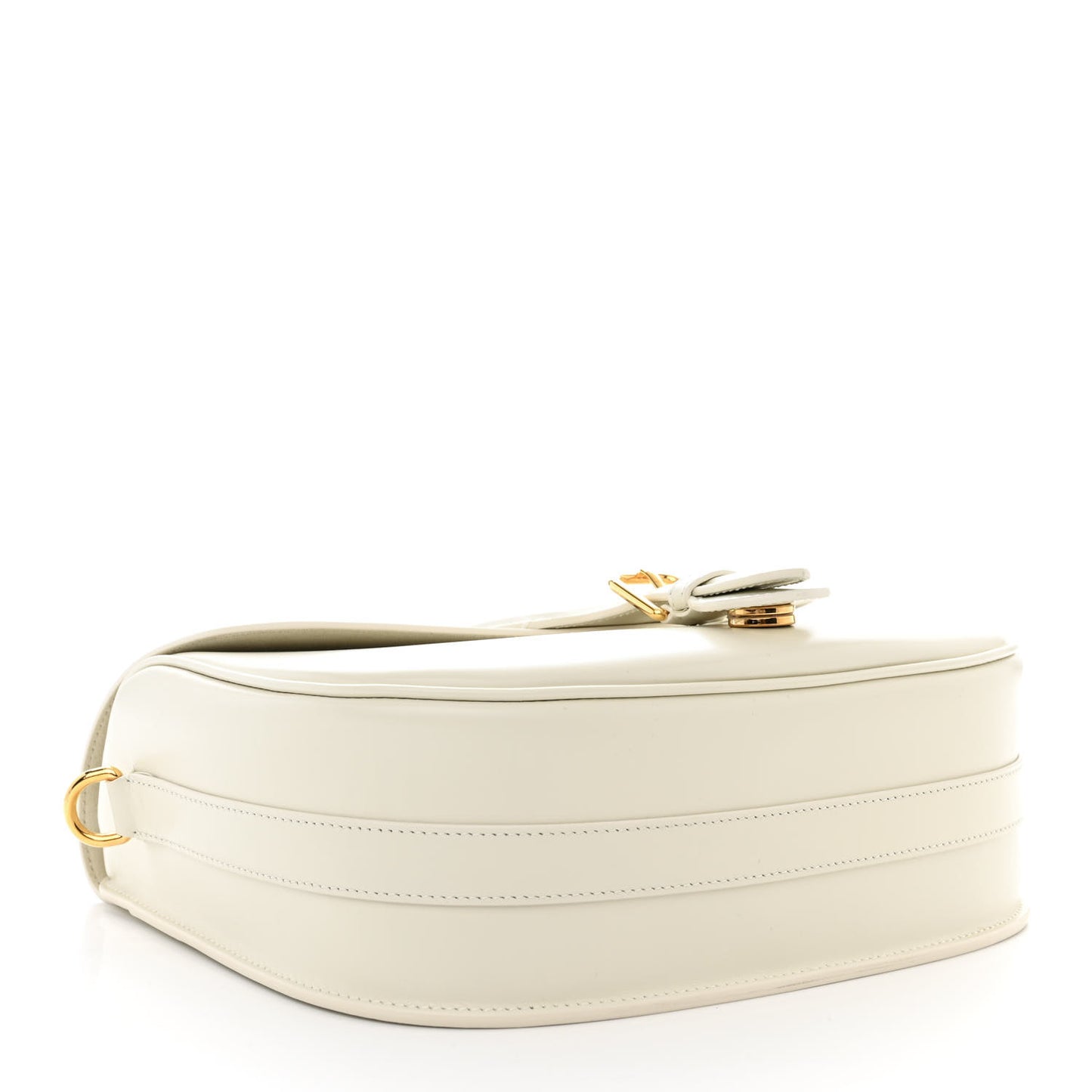 Box Calfskin Large Bobby Flap White