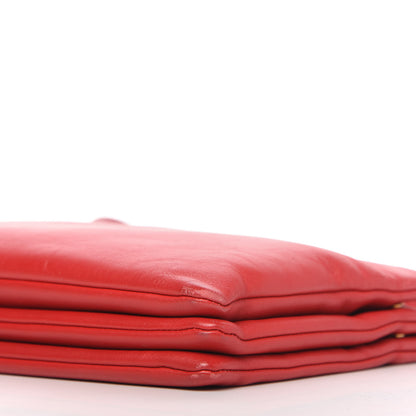 Celine Lambskin Large Trio Crossbody Bag Red 9 of 11