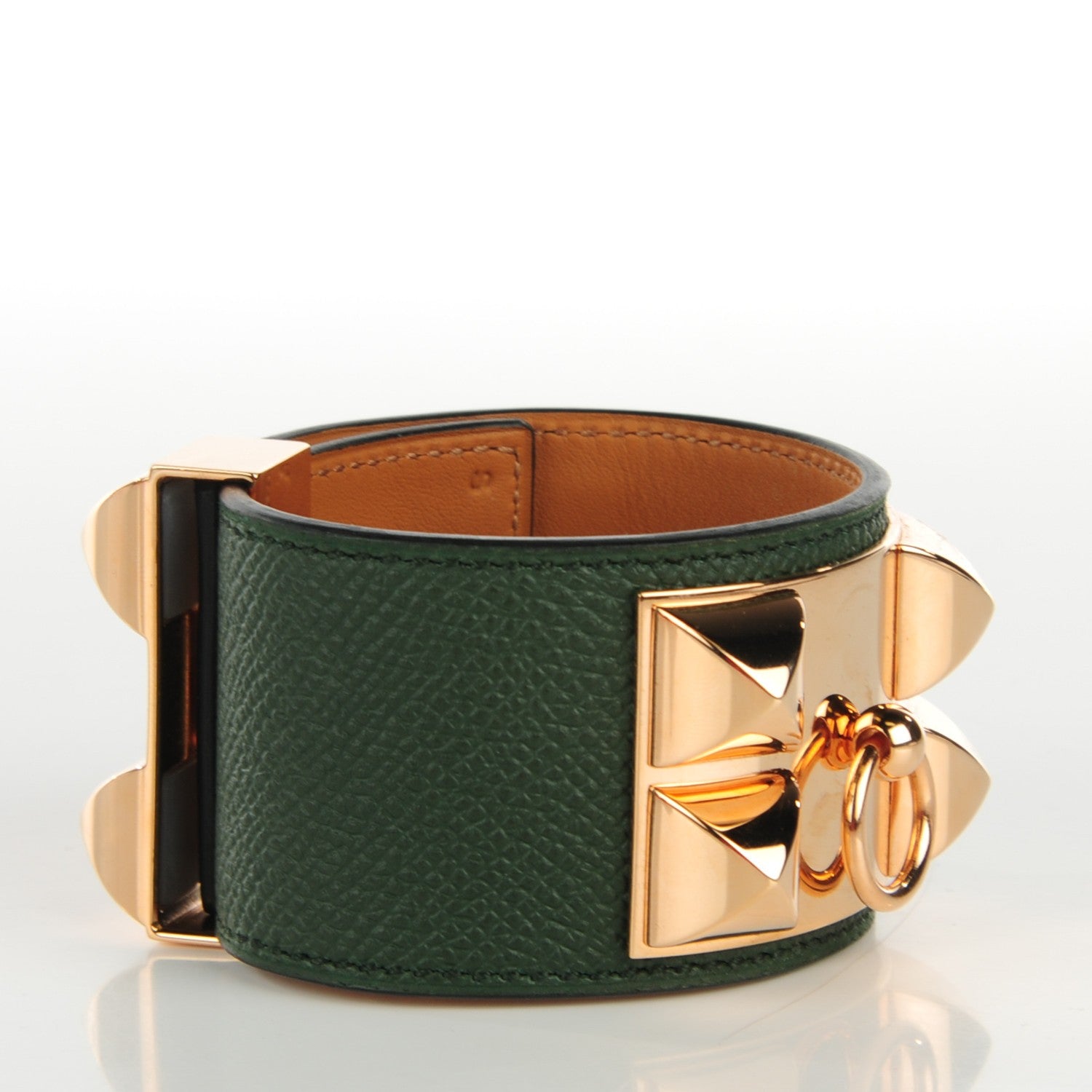 Hermes Epsom Collier de Chien CDC Bracelet S Vert Anglais 3 of 7