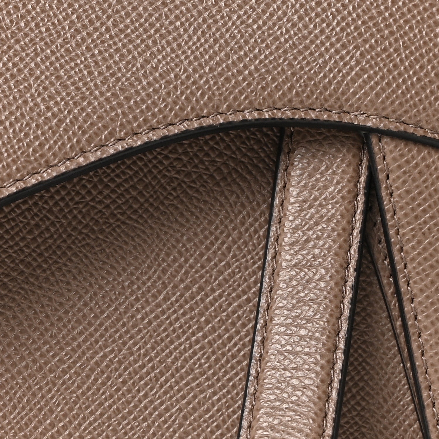 Christian Dior Grained Calfskin Saddle Bag Warm Taupe 8 of 10