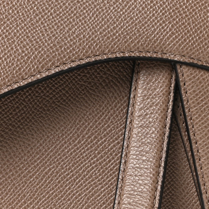 Christian Dior Grained Calfskin Saddle Bag Warm Taupe 8 of 10
