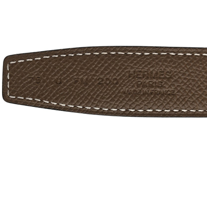 Hermes Swift Epsom 24mm Mini Constance H Belt 75 30 Gold Etoupe 3 of 8