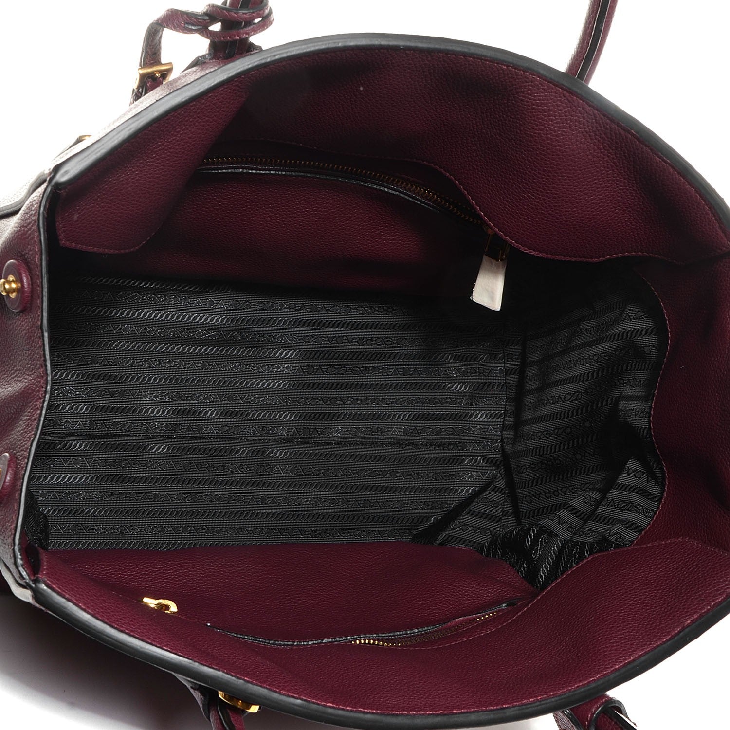 Prada Vitello Daino Shopping Tote Amaranto 7 of 10