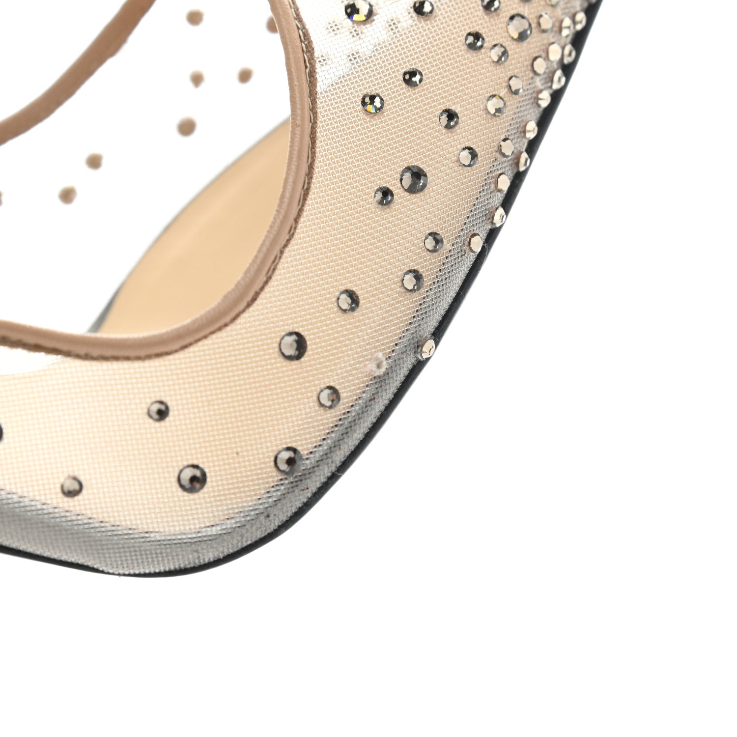 Christian Louboutin Rete Specchio Crystal Strass Follies 100 Pumps 38.5 Silver 10 of 17