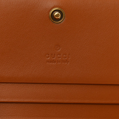 Gucci Moire Calfskin Monogram Bi-Fold Card Case Pale Blue Brown 6 of 11