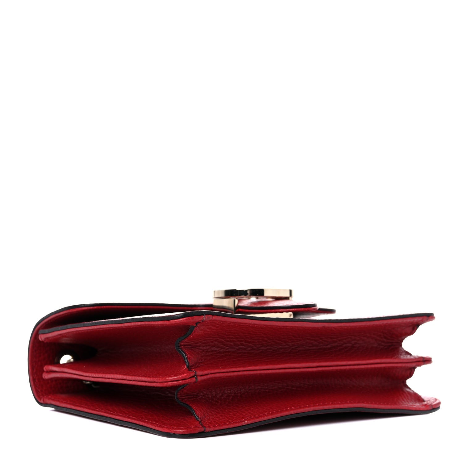 Gucci Dollar Calfskin Small Interlocking G Shoulder Bag Red 4 of 12