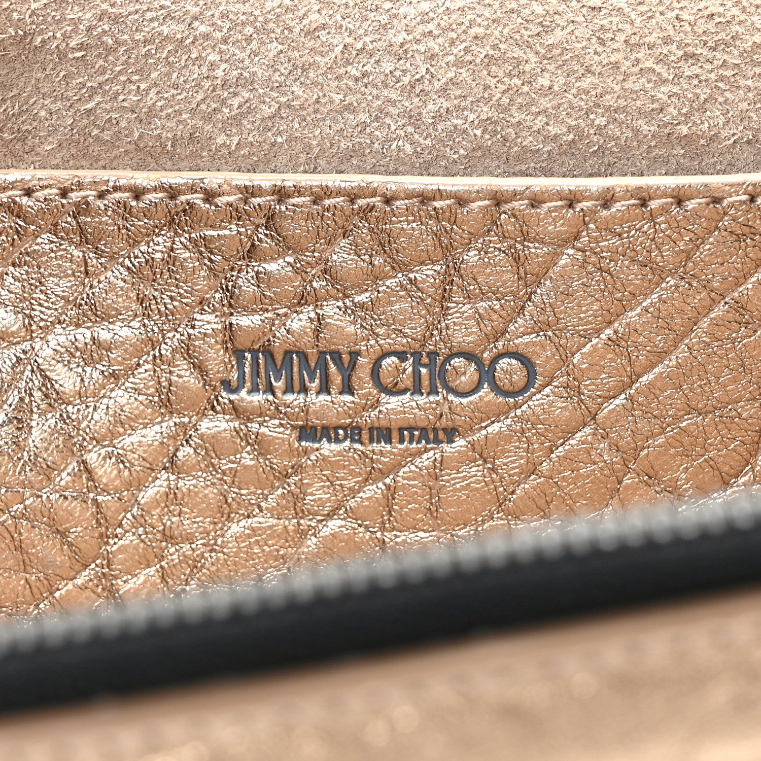 Jimmy Choo Metallic Grained Calfskin Arrow Crossbody Bag Light Gold 6 of 9