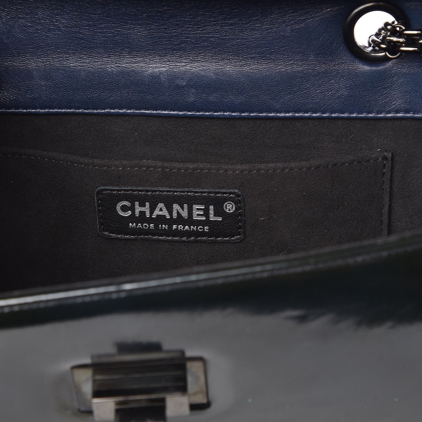 Patent Mademoiselle Single Flap So Black