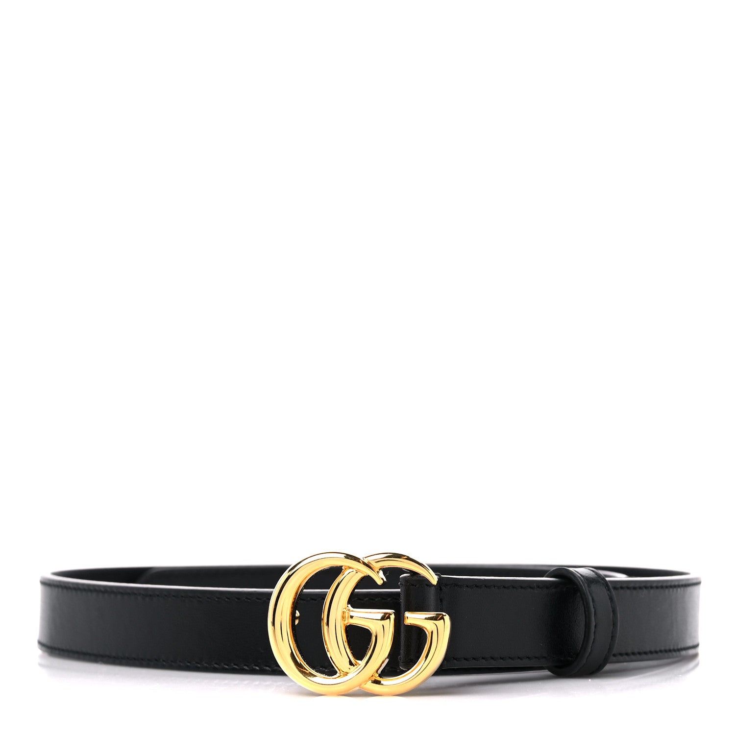 Gucci Plutone Calfskin Double G 20mm Belt 70 28 Black 1 of 4