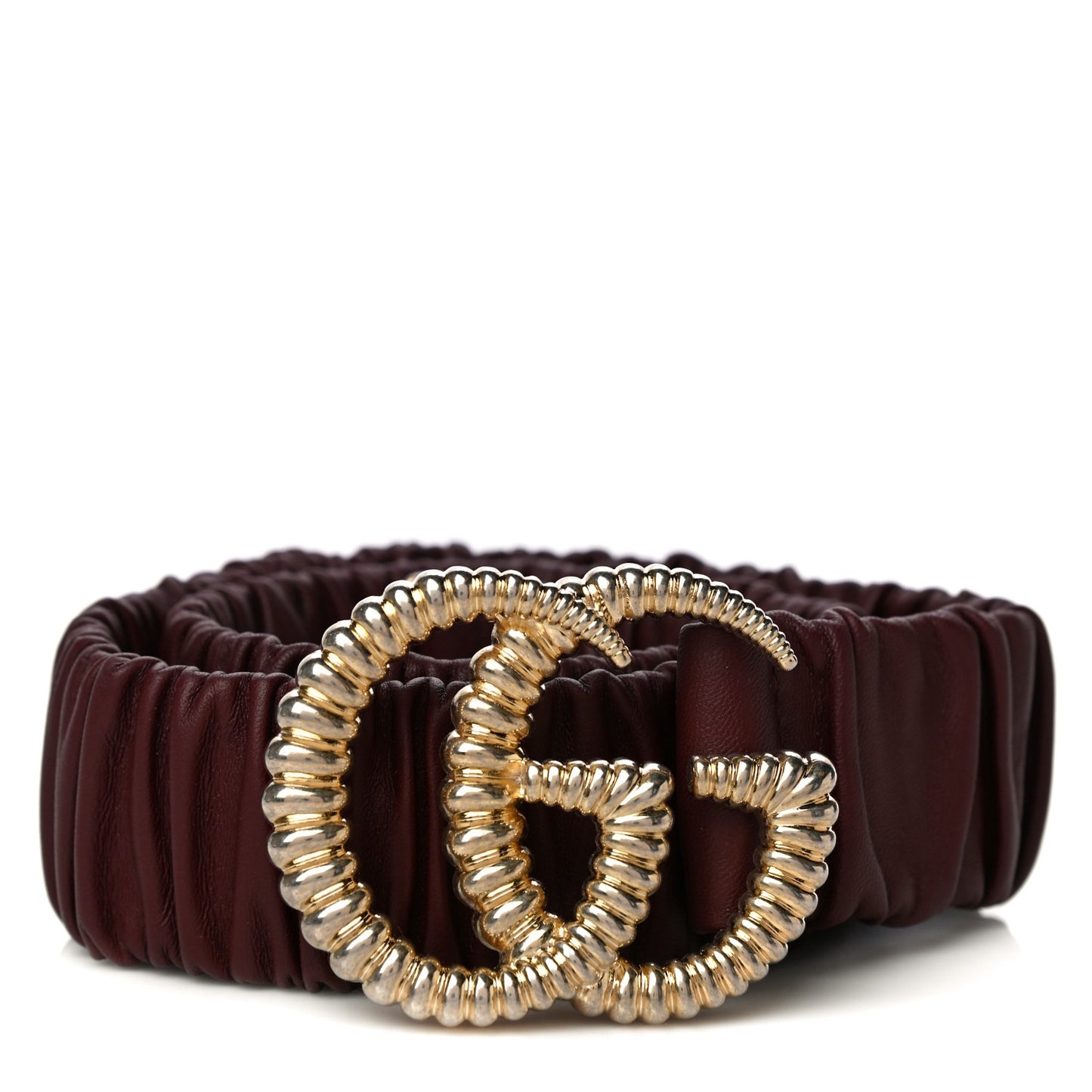 Calfskin Elastic Torchon Double G 40mm Belt 75 30 Burgundy