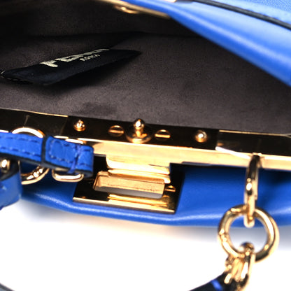 Fendi Nappa Micro Peekaboo Iconic Satchel Bluette 6 of 9