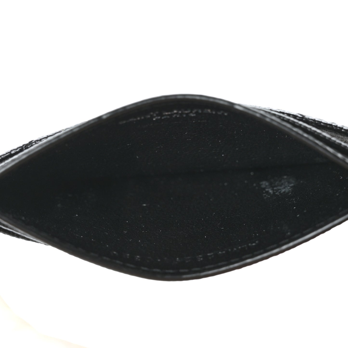 Grain De Poudre Matelasse Chevron Monogram Credit Card Case Black