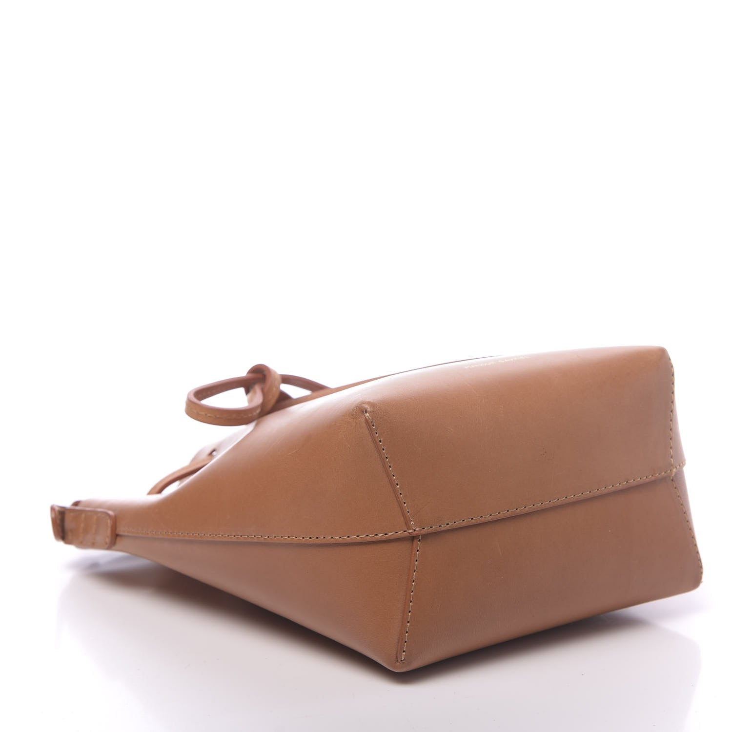 Mansur Gavriel Vegetable Tanned Calfskin Mini Bucket Bag Cammello Azzurro 4 of 13