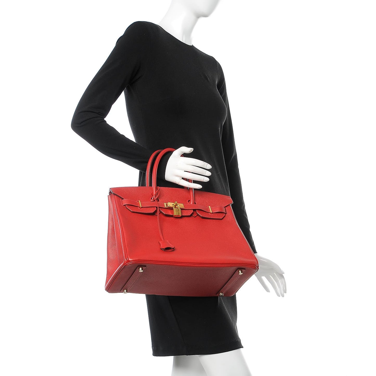 Epsom Birkin 35 Rouge Casaque