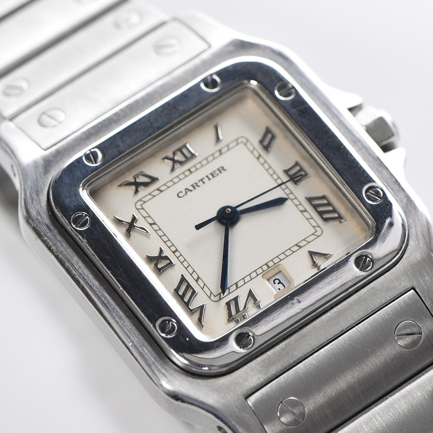Cartier Stainless Steel 29mm Santos De Galbee Quartz Watch 5 of 8