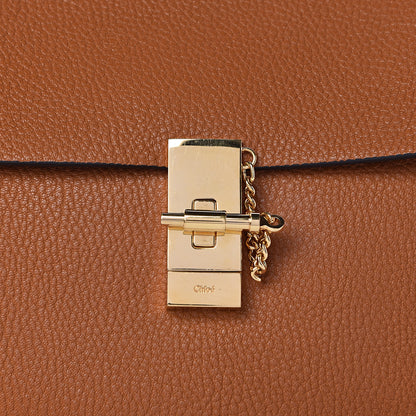 Chloe Grained Lambskin Medium Drew Shoulder Bag Caramel 8 of 11