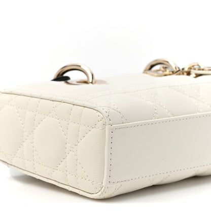 Christian Dior Lambskin Cannage Small Lady D-Joy Latte Black 9 of 9