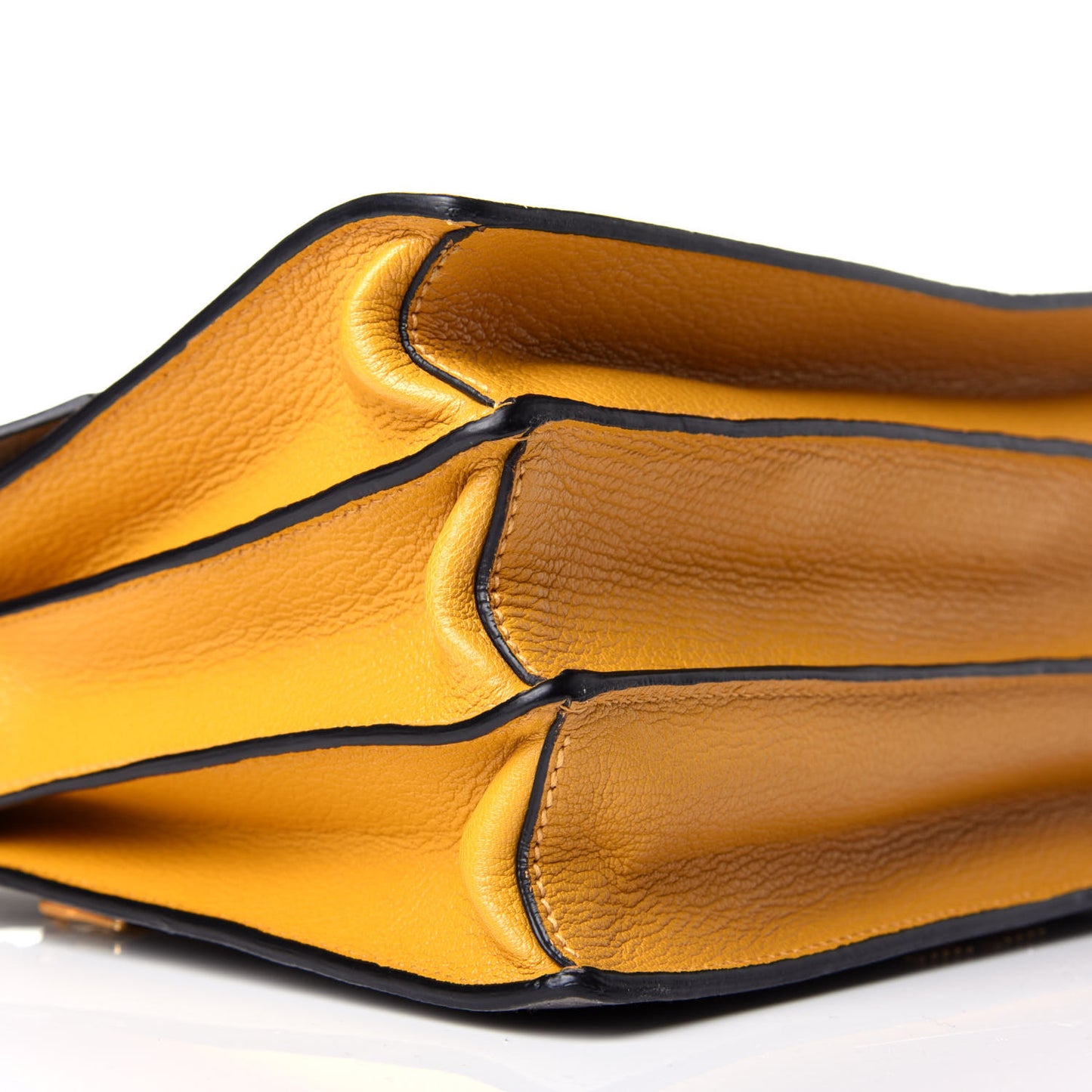 Goatskin Bandoliera Madras Bi-Color Shoulder Bag Argilla Soleil