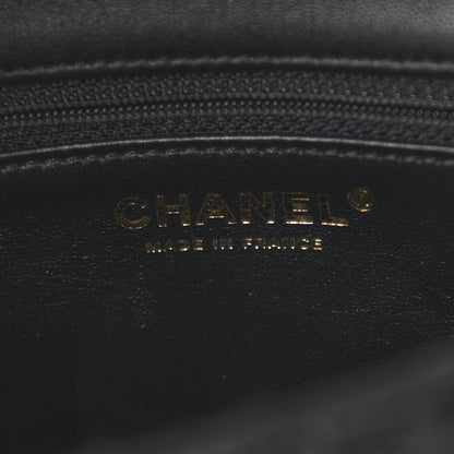 Chanel Tweed Quilted Mini Crystal CC Square Flap Black 6 of 11