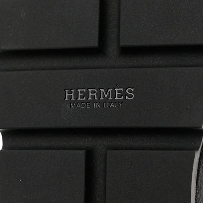 Hermes Calfskin Suede Eze 30 Sandals 39 Black 8 of 9