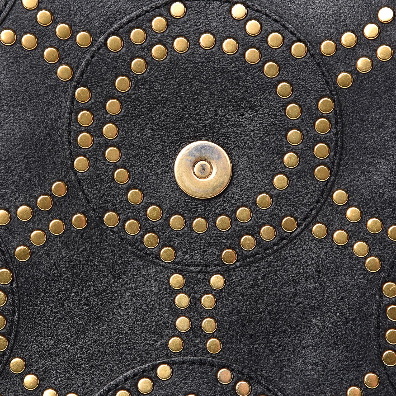 Chloe Calfskin Suede Studded Medium Faye Shoulder Bag Black 13 of 13