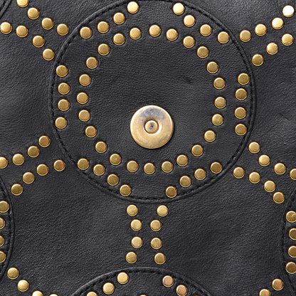 Chloe Calfskin Suede Studded Medium Faye Shoulder Bag Black 13 of 13