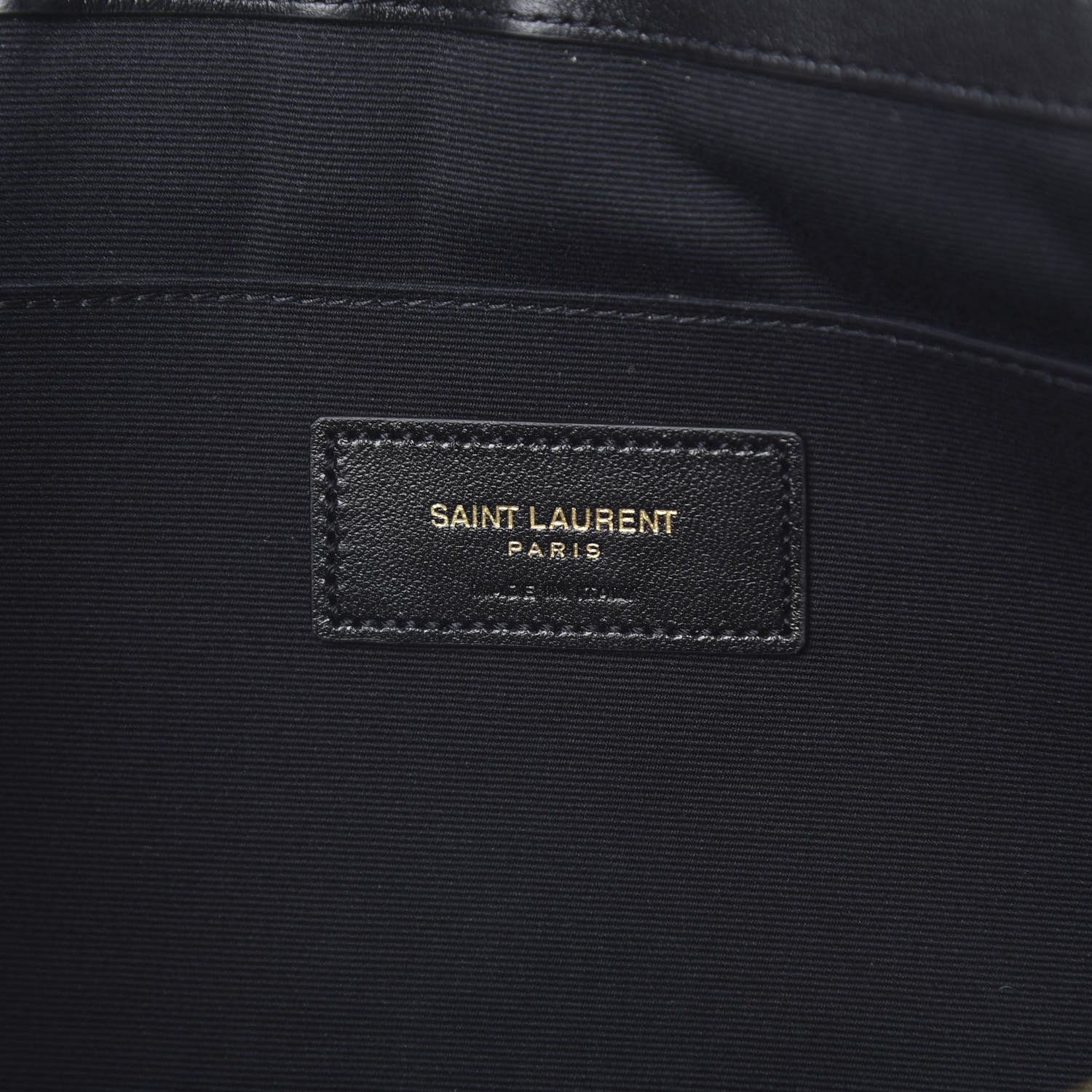 Saint Laurent Calfskin Matelasse Chevron Monogram Document Holder Black 6 of 10
