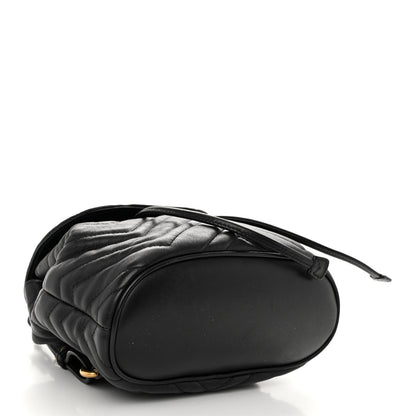 Gucci Calfskin Matelasse GG Marmont Flap Backpack Black 4 of 10