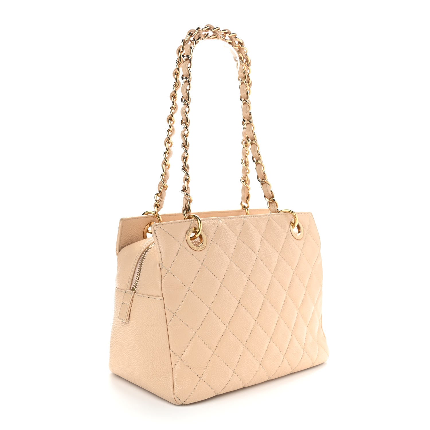 Chanel Caviar Quilted Petit Timeless Tote PTT Beige 2 of 9