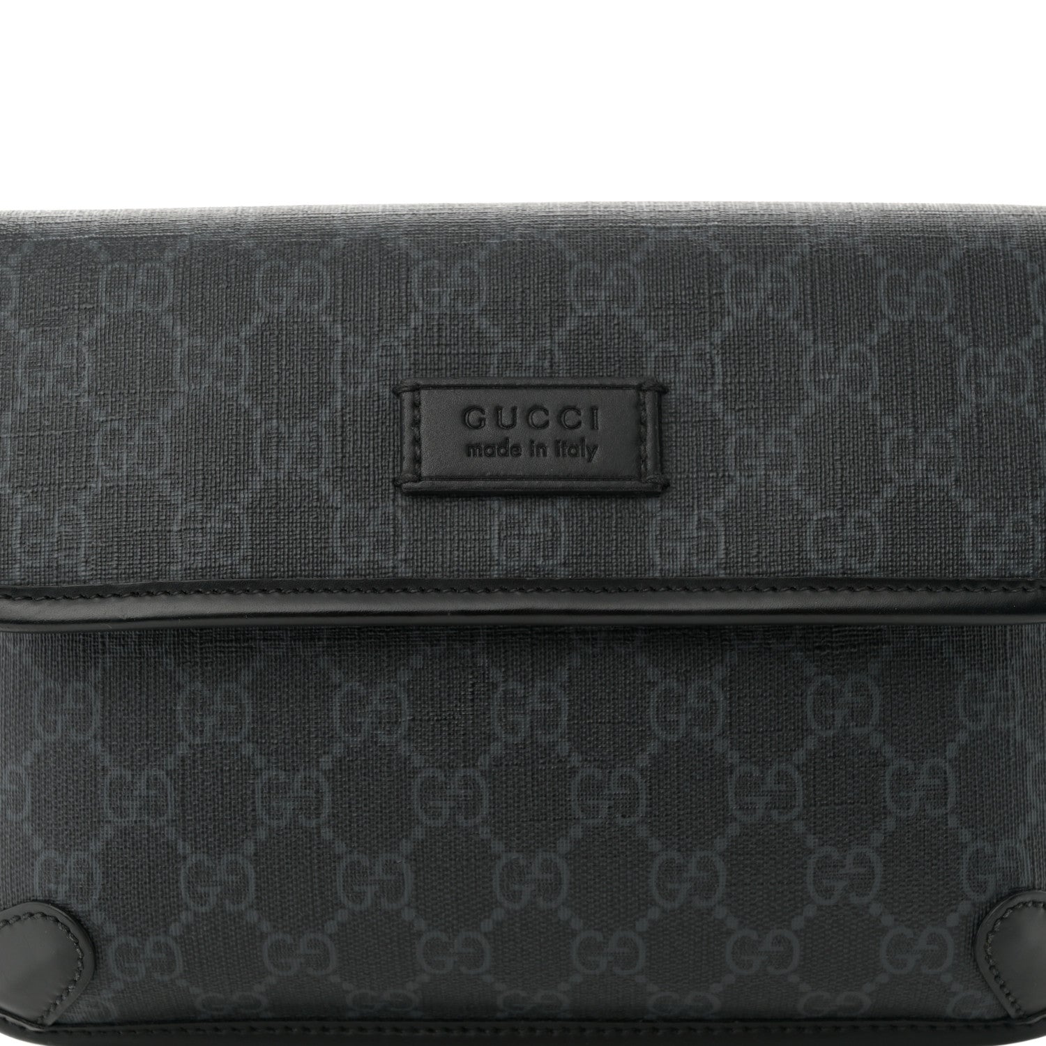 Gucci GG Supreme Monogram Web Slim Belt Bag Black Grey 8 of 10
