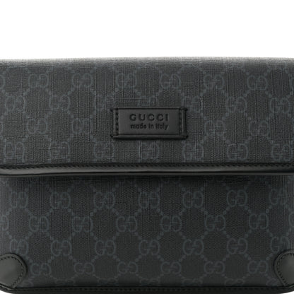 Gucci GG Supreme Monogram Web Slim Belt Bag Black Grey 8 of 10