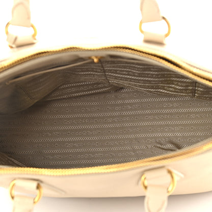 Prada Vitello Daino Large Double Zip Tote Sabbia 5 of 10