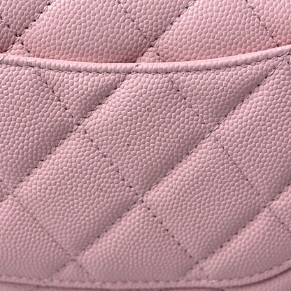 Chanel Caviar Quilted Large Gusset Flap Wallet Light Pink 11 of 11